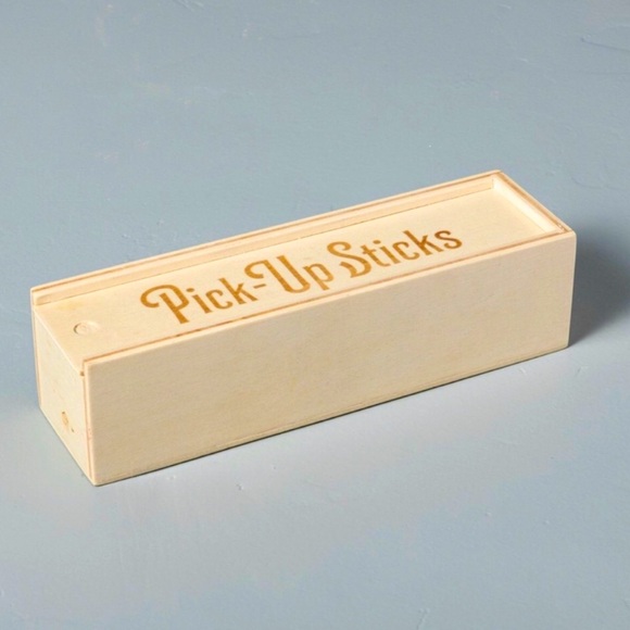 Hearth & Hand Pick-Up Sticks Game in Wooden Storage Box - Picture 2 of 9
